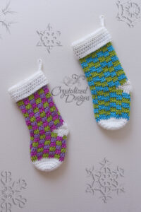 Blitzen Stocking by Crystalized Designs