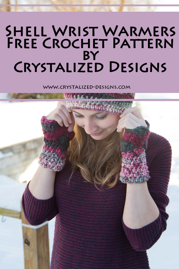 Shell Wrist Warmers Free Crochet Pattern by Crystalized Designs