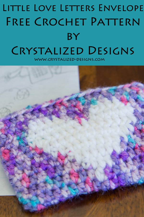Little Love Letters Envelope Free Crochet Pattern by Crystalized Designs
