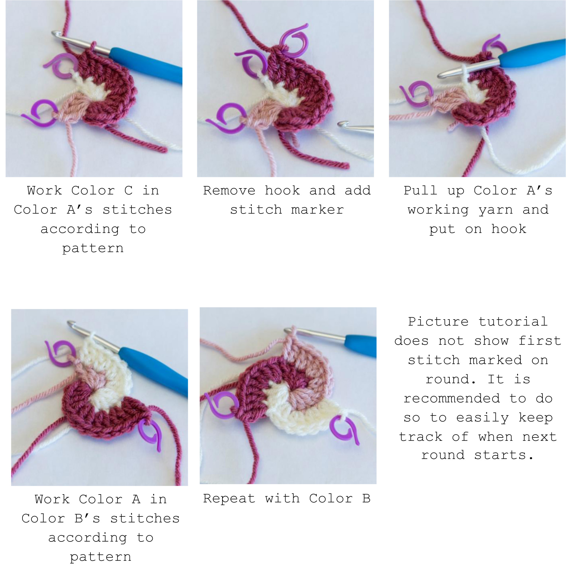 Lollipop Crochet Vest Photo Stitch Tutorial