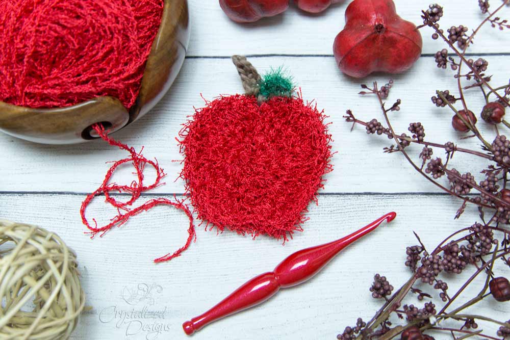 Apple-Scrubby-Free-Crochet-Pattern