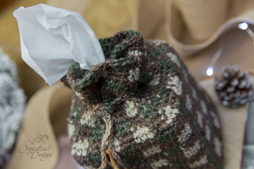 Gingham Rustic Tissue Cover Crochet Pattern