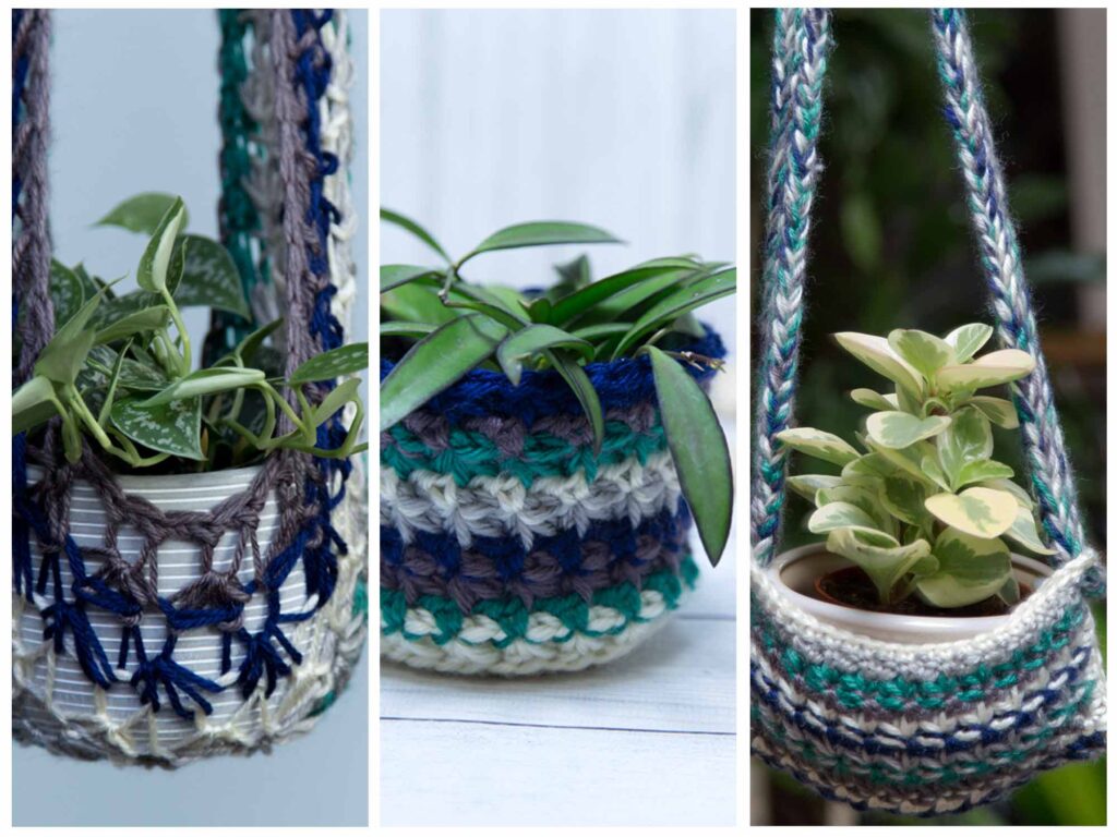 Stash Busting Planter Trio Free Crochet Patterns