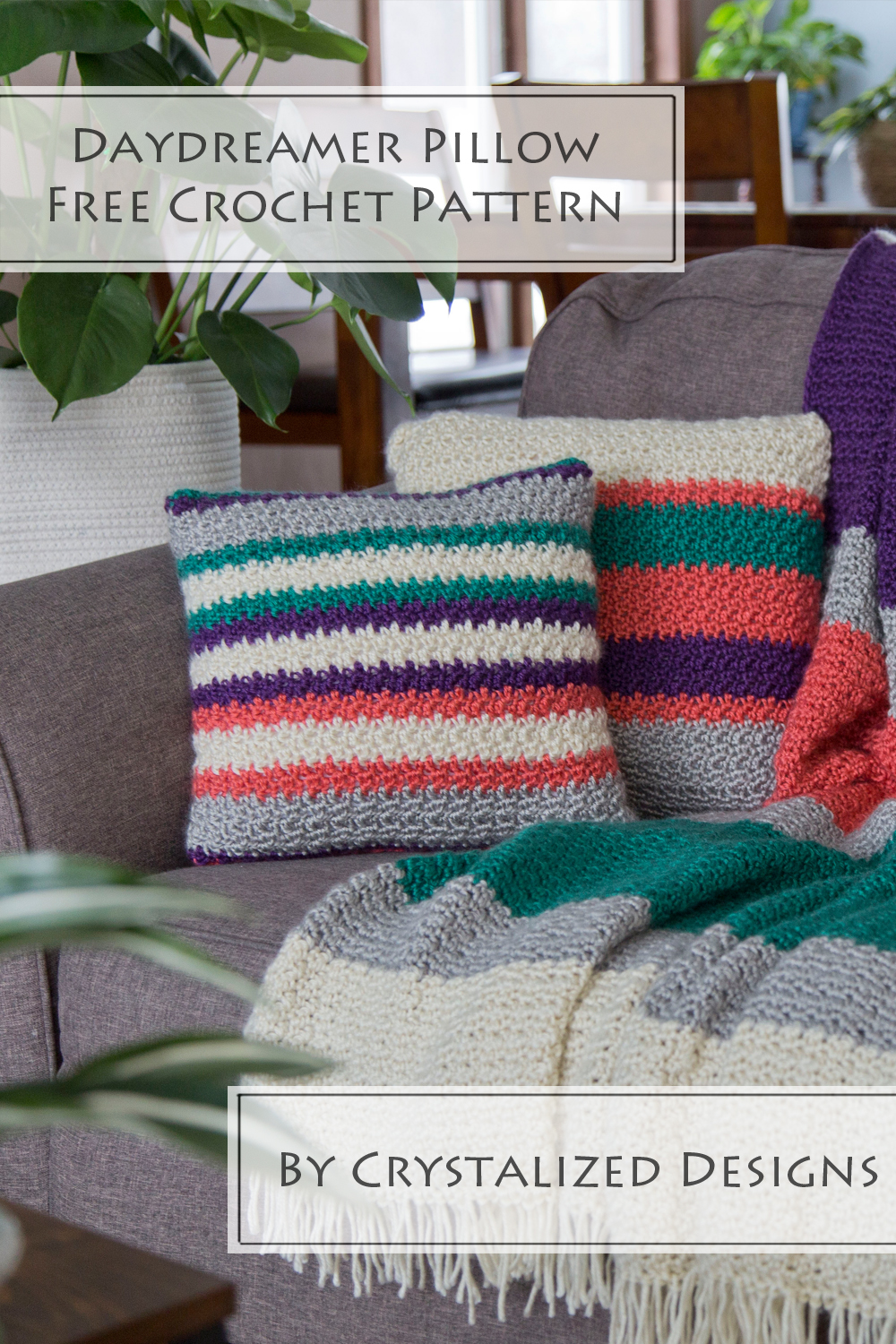 Daydreamer Pillow Free Crochet Pattern by Crystalized Designs